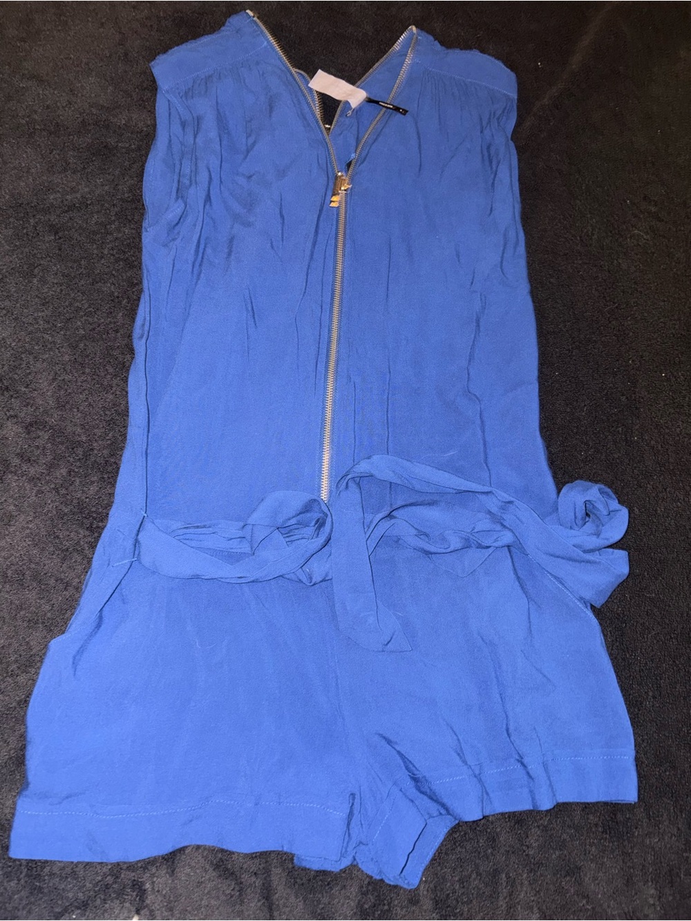 Vintage Y2K Guess Los Angeles Zipper Romper Royal Blue Small
